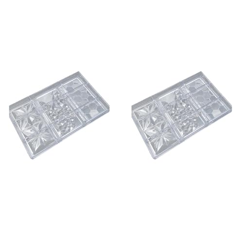 Feeuid 2X Schokoladen SüSsigkeit Riegel Form Polycarbonat Schokoladen Form Kunststoff Backen GebäCk Kuchen Form Bonbon SüßWaren Werkzeug von Feeuid