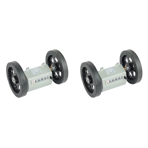 Feeuid 2X Z96-F Mechanischer Längen Entfernungs Messer Zähler Doppel Rollendes Rad Mechanische Länge 1-99999 von Feeuid