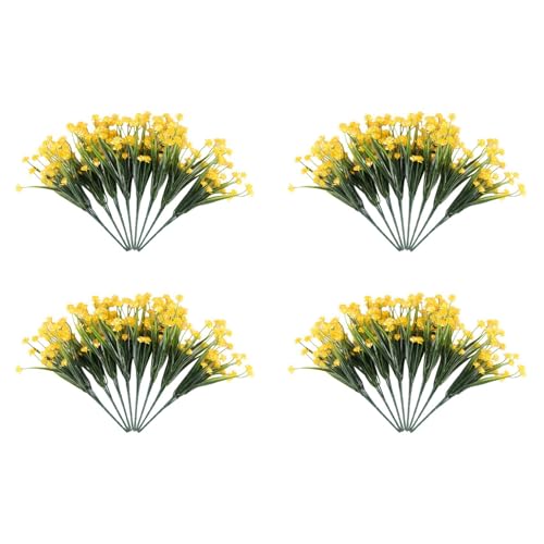 Feeuid 32 Stück künstliche Blumen UV-Anlage im Freien, Sträucherpflanzen mit 32 Zweigen, Außendekoration des Gartens 'Büro der Hochzeit des Hauses im Freien Gelb Feeuid 32 Stück künstliche Blumen UV-Anlage im Freien, Sträucherpflanzen mit 32 Zweigen, Außendekoration des Gartens 'Büro der Hochzeit des Hauses im Freien Gelb von Feeuid