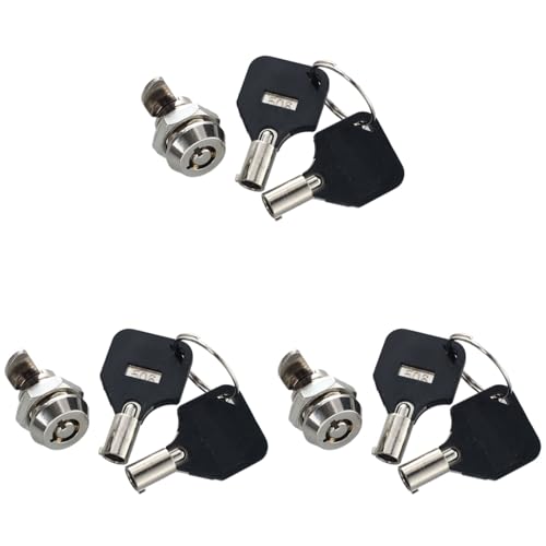 Feeuid 3X Vierteldrehungs-Cam-Lock mit 12-mm-Gewinde und Schlüssel für Schubladenkasten von Feeuid