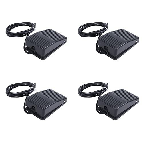 Feeuid 4 x AC 250 V 10 A SPDT NO NC rutschfest aus Kunststoff Momentane Stromversorgung Fußschalter Schwarz Feeuid 4 x AC 250 V 10 A SPDT NO NC rutschfest aus Kunststoff Momentane Stromversorgung Fußschalter Schwarz von Feeuid