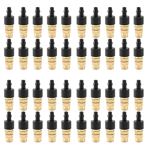 Feeuid 40 Stück verstellbare Sprühdüsen für Gartenarbeit Sprinkle Brass Gießkanne Sprinkler von Feeuid