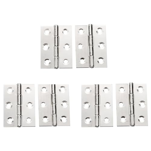 Feeuid 6 Stueck Edelstahl 4.4 x 3.1 cm Kabinett Tuerscharniere Hardware von Feeuid