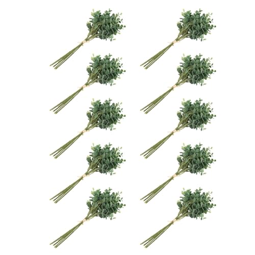 Feeuid 60 Stück Eukalyptus Kunststoff künstliche Blätter Blumenstrauß für Zuhause Weihnachtshochzeitsdekoration kleines gefälschtes Laub Geld Blatt grüne Pflanze Feeuid 60 Stück Eukalyptus Kunststoff künstliche Blätter Blumenstrauß für Zuhause Weihnachtshochzeitsdekoration kleines gefälschtes Laub Geld Blatt grüne Pflanze von Feeuid