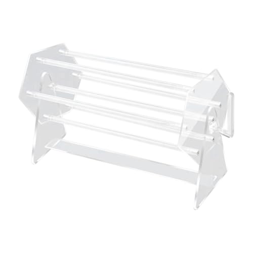 Feeuid Aufbewahrungsregal mit Clip Ad, Aufbewahrungsbox mit 360 Grad drehbarem Clip, Utensilienhalter mit Haarclip aus Acryl, Display für Haarbänder von Feeuid