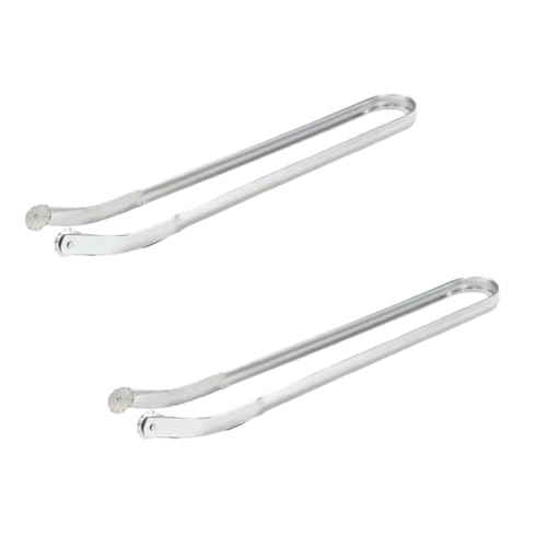 Feeuid Grillwurstzange Grillzange Robuste Pinzette zum Servieren von Lebensmitteln aus Metall Küchenzange zum Grillen 2 Stück von Feeuid
