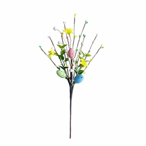 Feeuid Künstliche Sprührebe mit Pastellfarbenen Ostereiern und Beeren – Dekorative Frühlingshafte Blumenstiele – Osterei-Zweige B, Langlebig, Einfach zu Verwenden Feeuid Künstliche Sprührebe mit Pastellfarbenen Ostereiern und Beeren – Dekorative Frühlingshafte Blumenstiele – Osterei-Zweige B, Langlebig, Einfach zu Verwenden von Feeuid