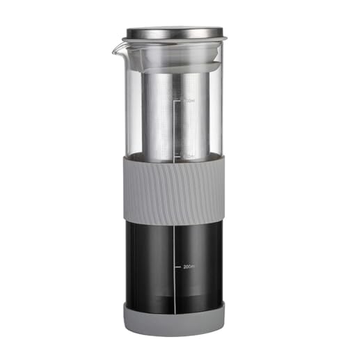 Feeuid Luftdichte Kaffeemaschine und Teesieb – Glaskanne 800 ml für die Zubereitung von Kaffee, Glaskaffeemaschine von Feeuid