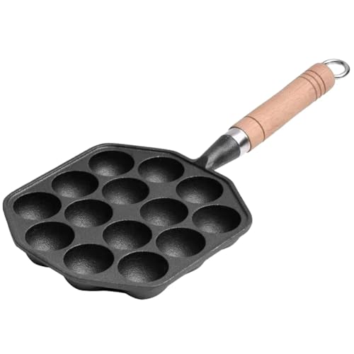 Feeuid Takoyaki Antihaft 14-Loch Octopus Ball Maschine Tintenfisch Backen Maschine Haushalt Küche Backen Formen Backform Küche,A von Feeuid