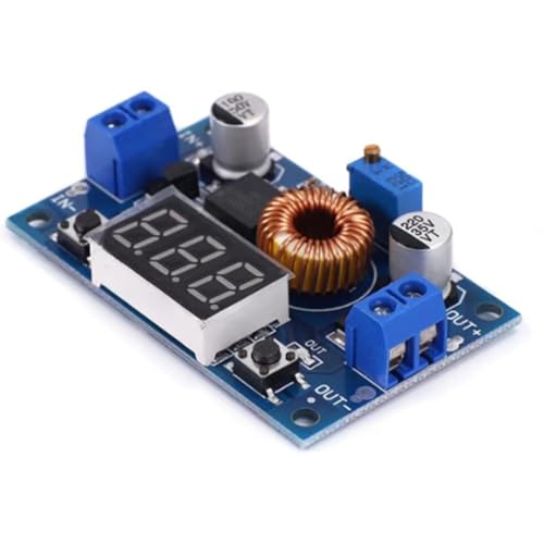 Feeuid XL4015E Hochleistungs-Spannungsreglermodul mit Digitalem Display Voltmeter, 75W 5A Gleichstromplatine von Feeuid
