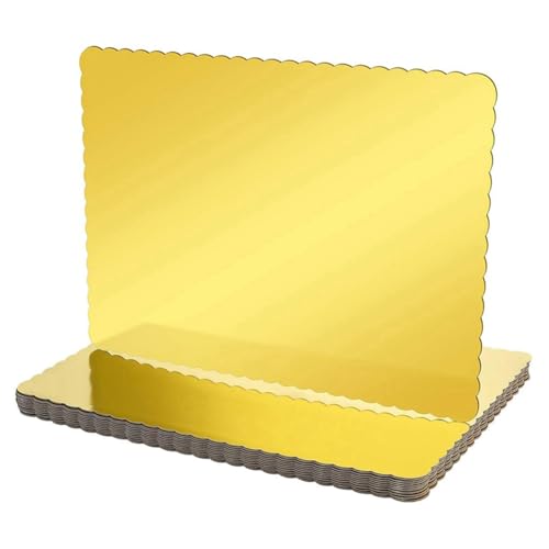 Fegtrtyoa 14 X 10 Rechteck Kuchenbrett 20 Pack Gold Folie Viertel Kuchenblatt Einwegkarton Kuchenbasen zum Backen Von Gold von Fegtrtyoa