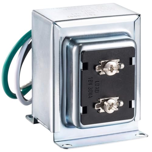Fegtrtyoa 16-Volt AC 30VA-Türklingel-Transformator Kompatibel mit Ringkabelverdrahteten Videotürklassen und Thermostaten für Mehrere Intelligente Türklingeln, die für Visuelle Türklingeln Geeignet Sin von Fegtrtyoa