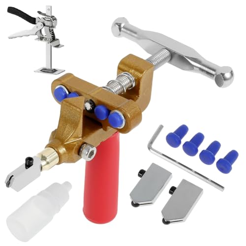 Fegtrtyoa 2-In-1-Handwerksfliesen-Cutter-Werkzeug mit Wolframstahlblatt, Beinhaltet Bruchzange, Tragbares Glasmesser von Fegtrtyoa