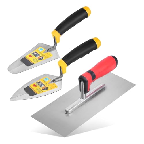 Fegtrtyoa 3 Stück Mauerwerkzeugwerkzeug mit Weichen Grip-Griffen- für Beton-Trockenbaufliesen- und Gipszwecke- Auftragnehmer & DIY-Freundlich Fegtrtyoa 3 Stück Mauerwerkzeugwerkzeug mit Weichen Grip-Griffen- für Beton-Trockenbaufliesen- und Gipszwecke- Auftragnehmer & DIY-Freundlich von Fegtrtyoa