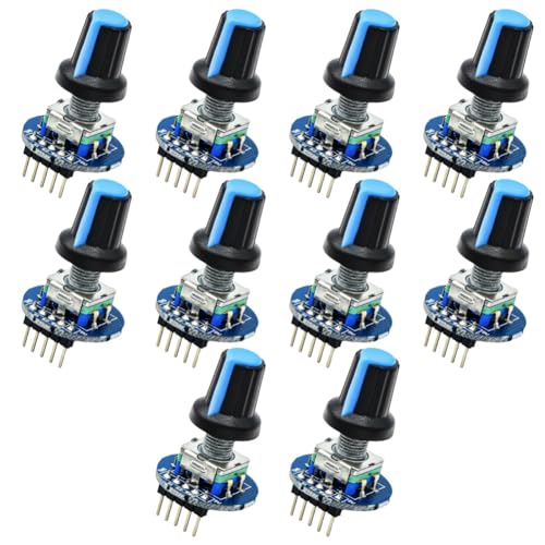 Fegtrtyoa 360 -Grad -Rotary -Encoder - EC11 -Encoder - mit Knopfabdeckung für EC11 -Kondensatorgeräte von Fegtrtyoa