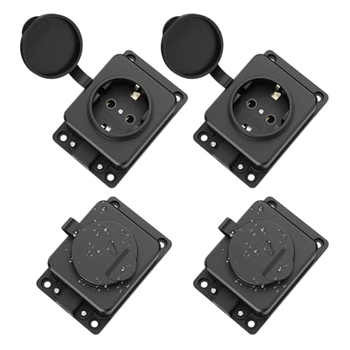 Fegtrtyoa 4pcs Industry Power Socket European Outdoor Wasserdichte Sockel IP54 mit Regenabdeckung Verlängerung Stromstreifen für Garten Fegtrtyoa 4pcs Industry Power Socket European Outdoor Wasserdichte Sockel IP54 mit Regenabdeckung Verlängerung Stromstreifen für Garten von Fegtrtyoa