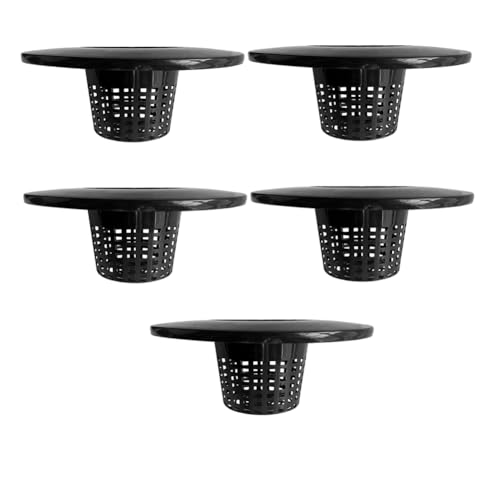 Fegtrtyoa 5 Pack Wide Lip Eimer Korb 5 Gallonen Eimer Deckel für 5 und 3,5 Gallonen Eimer für DWC, Netztöpfe für die Hydroponik von Fegtrtyoa