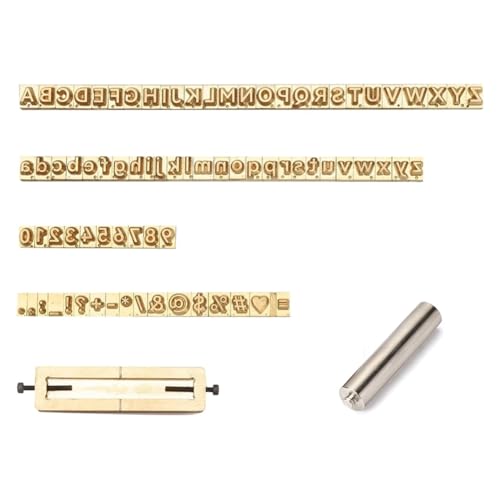 Fegtrtyoa 83pcs Messing Stempelwerkzeugsatz Flexible Buchstaben Zahlen Alphabete Symbole Zeichen Formen für Ledermetallarbeiten von Fegtrtyoa