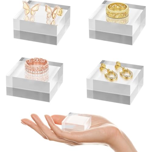 Fegtrtyoa Acrylbasis 4 Teile Acrylblöcke für Display 2 X 2 X 1 Square Riser Display Stands Trophäe für Trophäenschmuck C. Fegtrtyoa Acrylbasis 4 Teile Acrylblöcke für Display 2 X 2 X 1 Square Riser Display Stands Trophäe für Trophäenschmuck C. von Fegtrtyoa