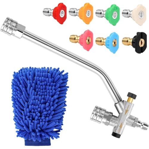 Fegtrtyoa Doppelanschließendruck Waschmaschine Sprayernozzles Accessoires mit 7 Sprühdüsen, 1 Autowascheuhrien, 1/4 "Schnellinker Enthalten Fegtrtyoa Doppelanschließendruck Waschmaschine Sprayernozzles Accessoires mit 7 Sprühdüsen, 1 Autowascheuhrien, 1/4 "Schnellinker Enthalten von Fegtrtyoa