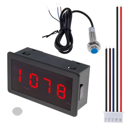 Fegtrtyoa Drehzahlgeschwindigkeitsmesser 4 Digitale LED -Anzeige Tachometer LED 4 Digitale Drehzahlmesser -Drehzahlgeschwindigkeitsmessgerät für Motorische Präzision mit Hall -Näherungsschaltersensor Fegtrtyoa Drehzahlgeschwindigkeitsmesser 4 Digitale LED -Anzeige Tachometer LED 4 Digitale Drehzahlmesser -Drehzahlgeschwindigkeitsmessgerät für Motorische Präzision mit Hall -Näherungsschaltersensor von Fegtrtyoa