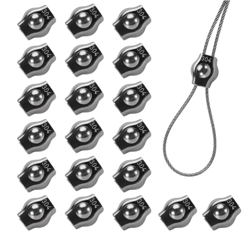 Fegtrtyoa Edelstahl-Drahtseilkabelclip-Bolzen-Kabelklemme für 5/32"- für Durchmesser Drahtkabel Fegtrtyoa Edelstahl-Drahtseilkabelclip-Bolzen-Kabelklemme für 5/32"- für Durchmesser Drahtkabel von Fegtrtyoa