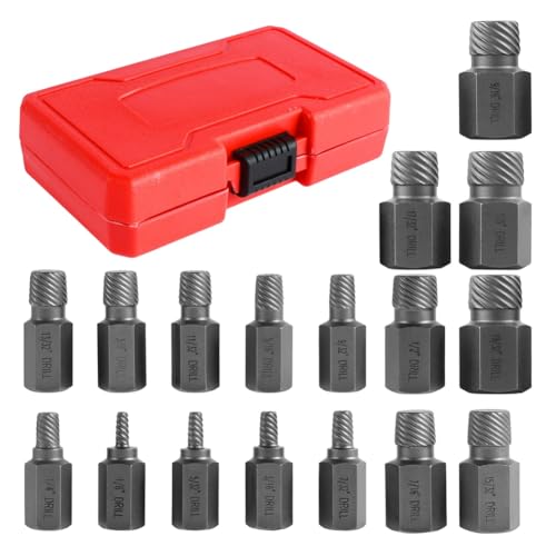 Fegtrtyoa Effektives Sechskantschraubenausdreher-Set, 25-Teiliges Schraubenausdreher-Set zum Schnellen und Einfachen Entfernen Abgenutzter und Beschädigter Schrauben von Fegtrtyoa