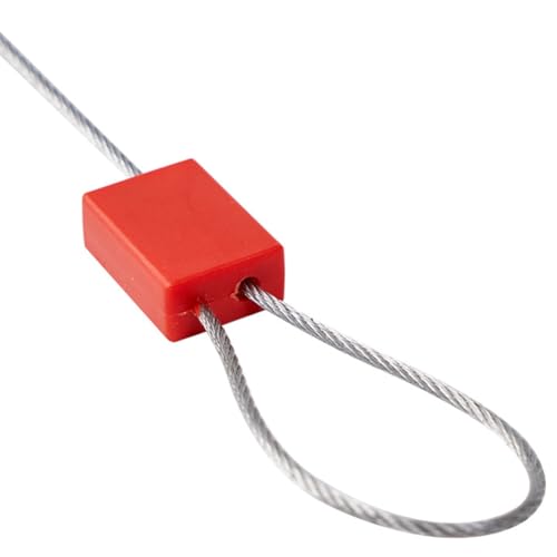 Fegtrtyoa Einmalige Dichtungen Drahtdichtungen 20pcs Quadratische Flachkopf 30 cm Behälter Metall Kabel Krawatte Stahl Selbstverriegelung von Fegtrtyoa
