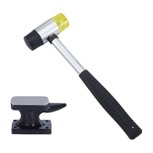 Fegtrtyoa Eisenbad Mini Horn Ambossen Set Gummihammer Inklusive Schmiede Schmiede Kit Schmieden Bankblock von Fegtrtyoa