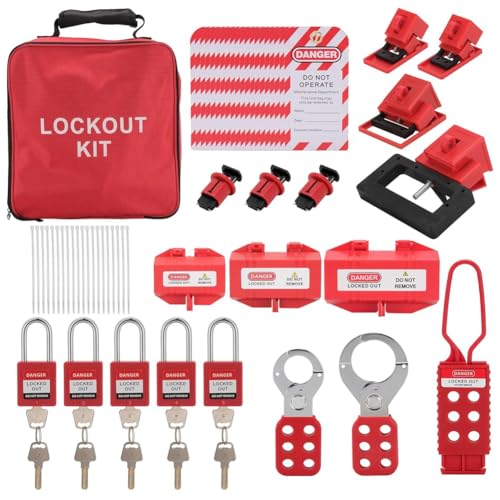 Fegtrtyoa Für Industrielle Elektrische -Lockout-Tagout-Kit mit Vorhängeschloss, HaSps, Lockerschalter und Zip-Krawatten-Storage-Beutel Enthalten Fegtrtyoa Für Industrielle Elektrische -Lockout-Tagout-Kit mit Vorhängeschloss, HaSps, Lockerschalter und Zip-Krawatten-Storage-Beutel Enthalten von Fegtrtyoa