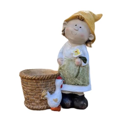 Fegtrtyoa Für Innenpflanzen Gartenstatue Flowerpot Container Display Halter Organisator Harz Skulptur für Büro Bauernhaus Windowsill Mädchen Mädchen Fegtrtyoa Für Innenpflanzen Gartenstatue Flowerpot Container Display Halter Organisator Harz Skulptur für Büro Bauernhaus Windowsill Mädchen Mädchen von Fegtrtyoa