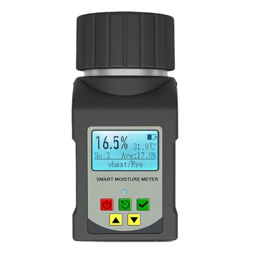 Fegtrtyoa Hygrometer-Luftfeuchtigkeitstester für 25 Arten Getreide Weizen Kaffeebohnensamen Erbsen Erbsen Hochvorprämische Getreide-Feuchtigkeitsmesser von Fegtrtyoa