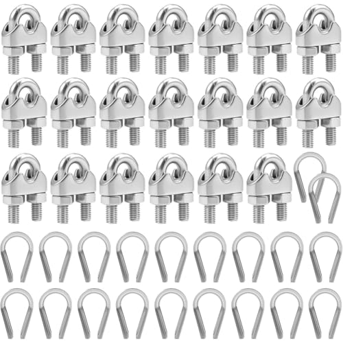 Fegtrtyoa Kabelklemmen Drahtseilklemmen M6 20pcs 304 Edelstahl Dimble U Bolzen Sattel Befestigungselement von Fegtrtyoa