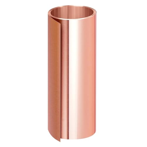 Fegtrtyoa Kupferfolienrolle, 6 X 10 Fuß Kupferblech, 0,1 mm Kupferblech für Hausreparaturen und Heimwerkerprojekte von Fegtrtyoa