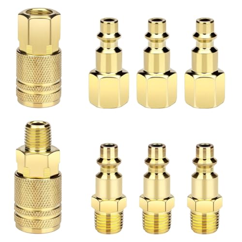 Fegtrtyoa Luftschlauchanschläge 1/4-NPT-Schnellanschluss-Kitluft-Kompressor-Armaturen mit Universeller Luftkupplung Fegtrtyoa Luftschlauchanschläge 1/4-NPT-Schnellanschluss-Kitluft-Kompressor-Armaturen mit Universeller Luftkupplung von Fegtrtyoa