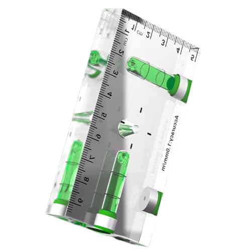 Fegtrtyoa Magnetverdickungsniveau Lineal mit Horizontaler Blase Hochpräzise Transparente Tragbare Spirit-Level-Messwerkzeuge von Fegtrtyoa