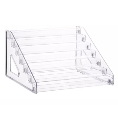 Fegtrtyoa Mehrschichtiges Leiterregal, Lagerregal, Kosmetikregal, Lippenstift-Präsentationsregal, Transparente Aufbewahrungsbox von Fegtrtyoa
