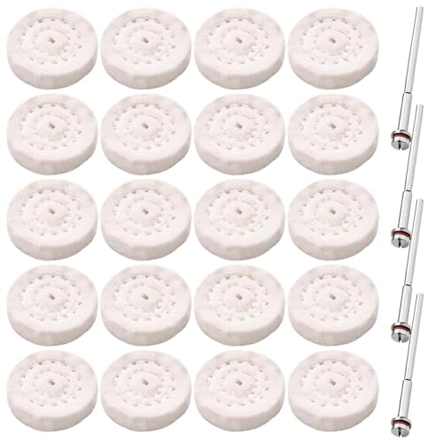 Fegtrtyoa Mit Handbohrungen, Metallstangen 24-Teilige Buffing-Rad-Set, 25 mm Mini-Baumwollpolierscheiben für Schmuck, Kompatibel Fegtrtyoa Mit Handbohrungen, Metallstangen 24-Teilige Buffing-Rad-Set, 25 mm Mini-Baumwollpolierscheiben für Schmuck, Kompatibel von Fegtrtyoa
