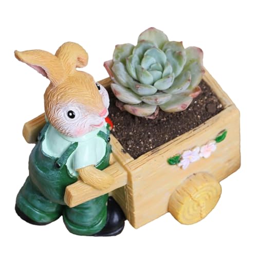 Fegtrtyoa Osterhase Cartoon Pflanzer Mehrzweck-Handwerksdekoration für Regal Multi-Purpose Craft Decoration for Shelf A von Fegtrtyoa