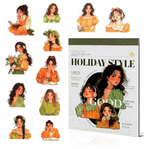 Fegtrtyoa People Journal Sticker Book Scrapbook Sticker 18 Blätter Insgesamt 90 Stück für Journaling für Junk Journal Supplies -Girl Fegtrtyoa People Journal Sticker Book Scrapbook Sticker 18 Blätter Insgesamt 90 Stück für Journaling für Junk Journal Supplies -Girl von Fegtrtyoa