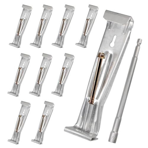 Fegtrtyoa Rinnenstärke 10pcs 5 mit Rostbesten Schrauben, Clip Hidden Gutter Bracket 1/4 "Hex-Bohrer Enthalten von Fegtrtyoa