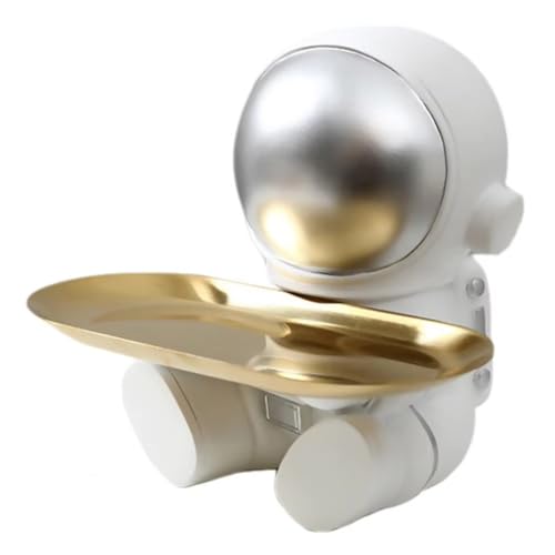 Fegtrtyoa -Schlüsselablage, Schlüsselhalter, Snack-Ablage-Set für Büro, Schlafzimmer, Dekoration, Kunstharz-Statue mit Weltraumthema von Fegtrtyoa