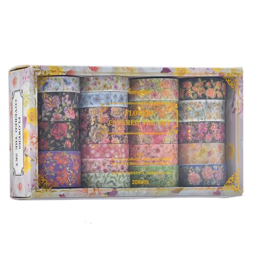 Fegtrtyoa Scrapbooking Dekoratives Band 20 Rollen Washi Tapes Blumen Klebeband Schulversorgungen Journaling Materialien Schreibweise Gold Gold Fegtrtyoa Scrapbooking Dekoratives Band 20 Rollen Washi Tapes Blumen Klebeband Schulversorgungen Journaling Materialien Schreibweise Gold Gold von Fegtrtyoa