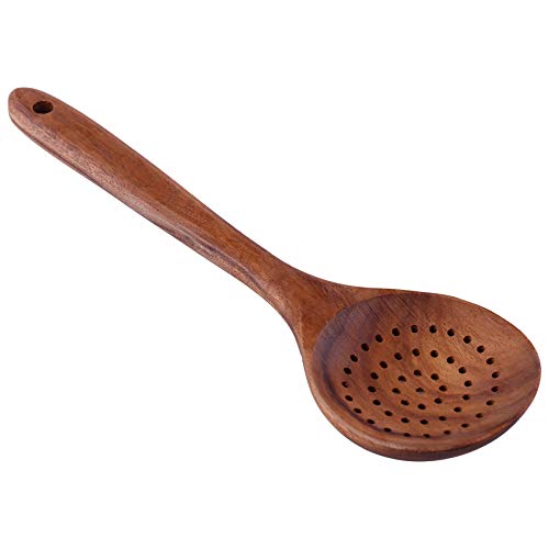 Fegtrtyoa Teak Loeffel Stiel Loeffel Schoepfkelle Grosses Reispaddel Holzkochloeffel Skimmer Scoop Kuechenutensilien aus von Fegtrtyoa