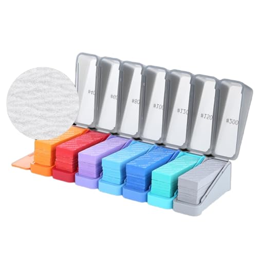 Fegtrtyoa Weiche Passform Bequemes Feeling-Schwamm-Schleifpapiersatz XSS-S01 3 mm 10 mm Aufbewahrungsfall für Gekrümmte Oberflächen Schleifen Enthalten von Fegtrtyoa