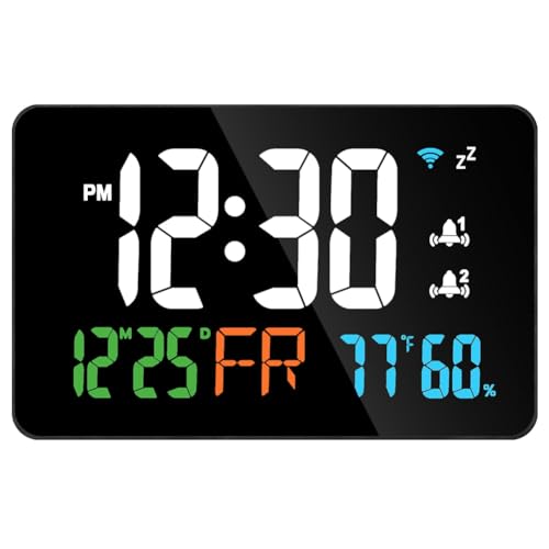 Fegtrtyoa WiFi Desktop Uhr Kalender Digital LED Display Intelligentes Thermometer Smarte Wanduhr Unterstützt WiFi Auto-Kalibrierungswerkzeuge Fegtrtyoa WiFi Desktop Uhr Kalender Digital LED Display Intelligentes Thermometer Smarte Wanduhr Unterstützt WiFi Auto-Kalibrierungswerkzeuge von Fegtrtyoa
