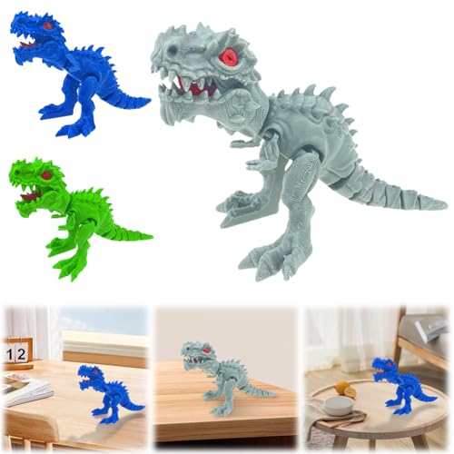 Fehploh 3D-gedrucktes Dinosaurier-Spielzeug, beweglicher Tyrannosaurus Rex, Kindergeschenke (blau) von Fehploh