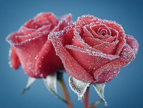 Diamond Painting Blume Diamant Painting Bilder Erwachsene Rose Diamant Malere, DIY 5D Strass Stickerei Kreuzstich Mosaikherstellung Basteln für Deko Wohnzimmer, Geschenke für Frauen 100x75 cm F0-483 von FeiPride