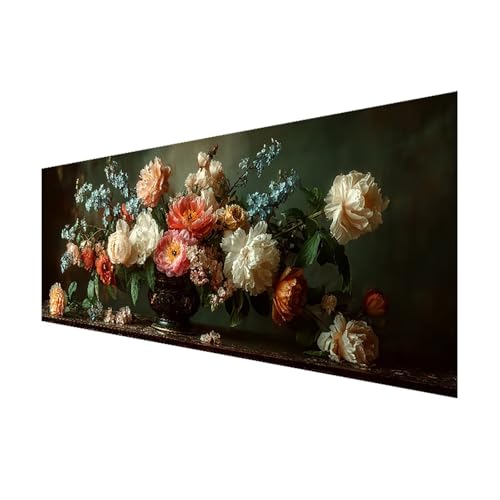 Diamond Painting Erwachsene Groß XXL 100x50 cm, Diamant Painting Bilder Blume, 5D Diamond Art Abstrakt Bastelset Erwachsene, DIY Full Drill Eckige Steine Diamant Malerei Set für Deko Wohnzimmer T-6 von FeiPride