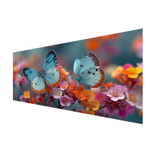 Diamond Painting Erwachsene Groß XXL 160x80 cm, Diamant Painting Bilder Schmetterling, 5D Diamond Art Blume Bastelset Erwachsene, DIY Full Eckige Steine Diamant Malerei Set für Deko Wohnzimmer D-7 von FeiPride